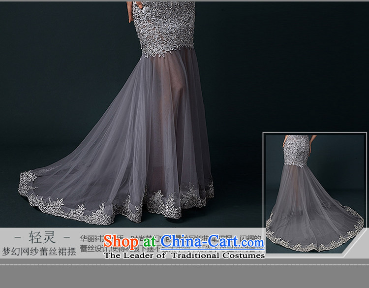 Hillo XILUOSHA Lisa (dress) banquet 2015 new bride bows services crowsfoot wedding dress long Sau San HANGZHOU CHAISHI IMP shoulders Silver Gray L picture, prices, brand platters! The elections are supplied in the national character of distribution, so action, buy now enjoy more preferential! As soon as possible.
