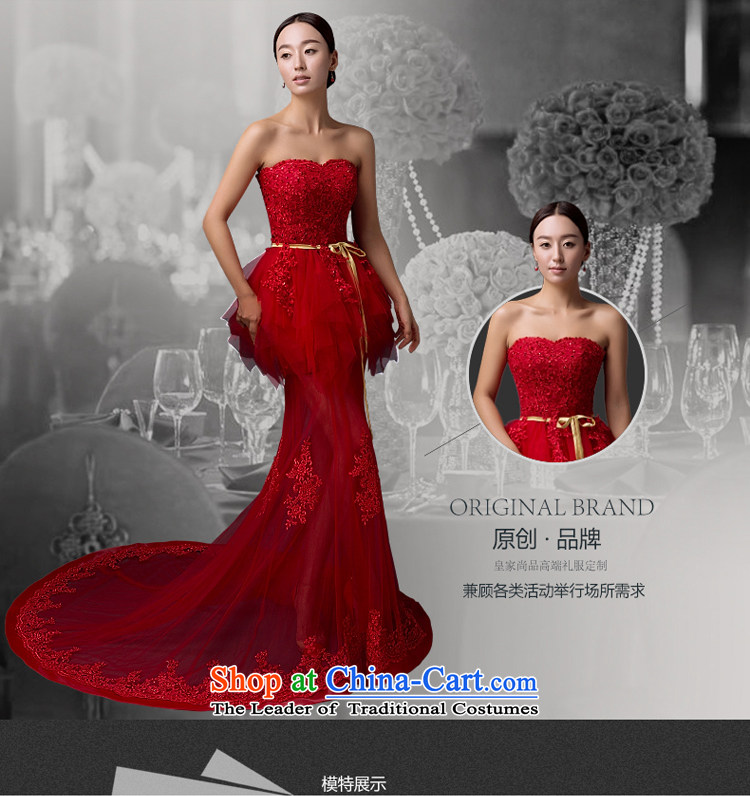Hillo Lisa (XILUOSHA banquet evening dress) long wedding dress and Chest Service bows tail bride new wedding dresses crowsfoot autumn red tail L picture, prices, brand platters! The elections are supplied in the national character of distribution, so action, buy now enjoy more preferential! As soon as possible.