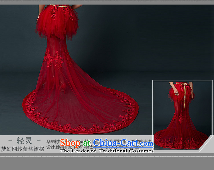 Hillo Lisa (XILUOSHA banquet evening dress) long wedding dress and Chest Service bows tail bride new wedding dresses crowsfoot autumn red tail L picture, prices, brand platters! The elections are supplied in the national character of distribution, so action, buy now enjoy more preferential! As soon as possible.