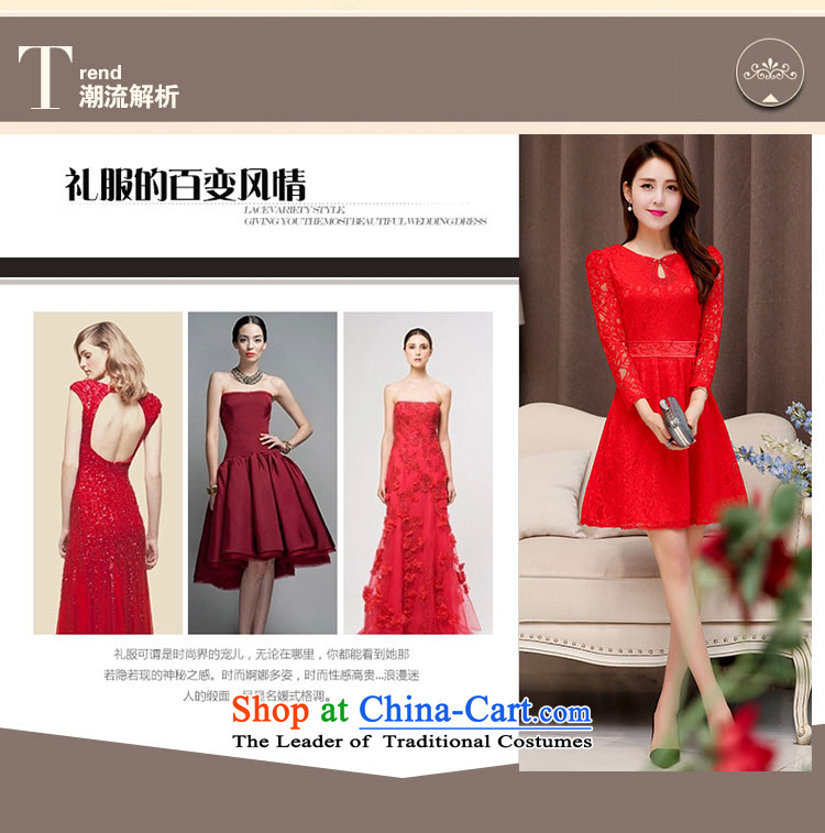 All New 2015 Autumn Ting replacing stylish lace hook spend long-sleeved engraving qipao collar wedding dresses large decorated in video thin female aristocratic temperament red L picture, prices, brand platters! The elections are supplied in the national character of distribution, so action, buy now enjoy more preferential! As soon as possible.
