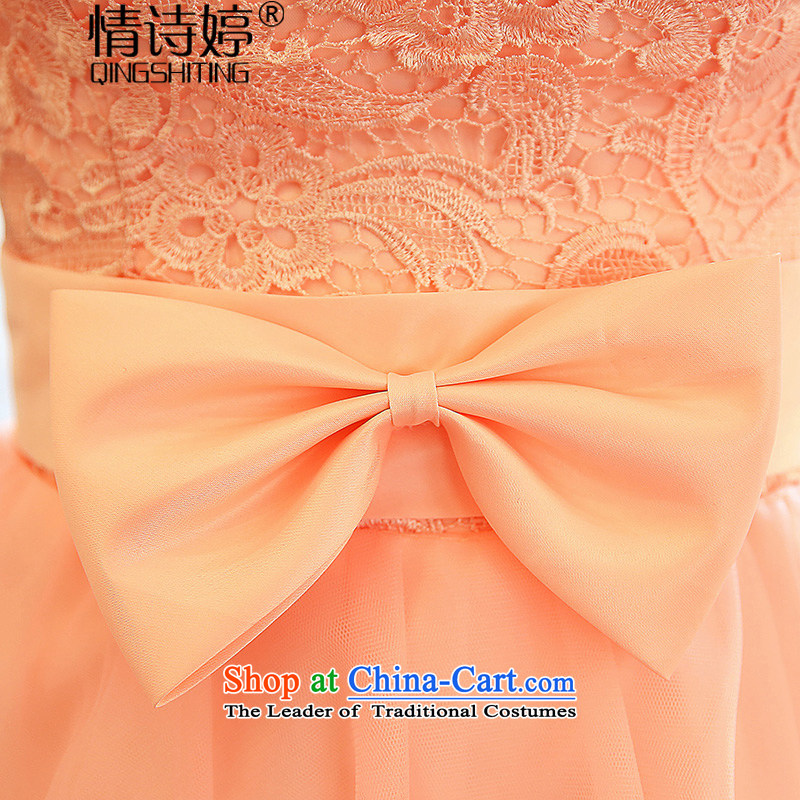 All New 2015 Ting bride bridesmaid dress straps, wipe the chest princess bon bon short skirts bridesmaid marriage solemnisation evening dress short after former gown dresses female m White L, of poetry QINGSHITING Ting () , , , shopping on the Internet