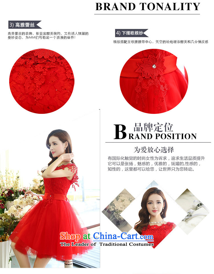 All New 2015 Ting bride bridesmaid dress straps, princess bon bon short skirts bridesmaid marriage solemnisation evening dresses lace the yarn stitching dress dresses female red L picture, prices, brand platters! The elections are supplied in the national character of distribution, so action, buy now enjoy more preferential! As soon as possible.