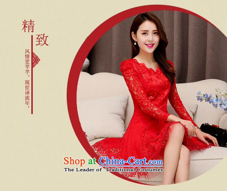 The fall of new, 5203#2015 female solid color graphics in long-sleeved thin long skirt dresses red XXL picture, prices, brand platters! The elections are supplied in the national character of distribution, so action, buy now enjoy more preferential! As soon as possible.