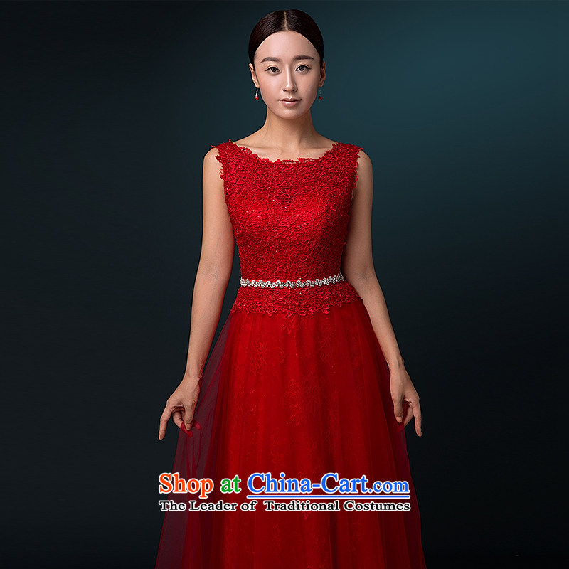 Hillo Lisa (XILUOSHA) Bride dress lace marriage bows services red banquet evening dress long wedding dresses 2015 new shoulders red XL, Hillo Lisa (XILUOSHA) , , , shopping on the Internet