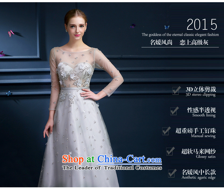 (Heung-lun's health big temperament birthday dress in the skirt cuff sexy fluoroscopy advanced in gray long gown bride services Annual Dinner of toasting champagne evening dresses Advanced Photo Gray L, prices, brand platters! The elections are supplied in the national character of distribution, so action, buy now enjoy more preferential! As soon as possible.