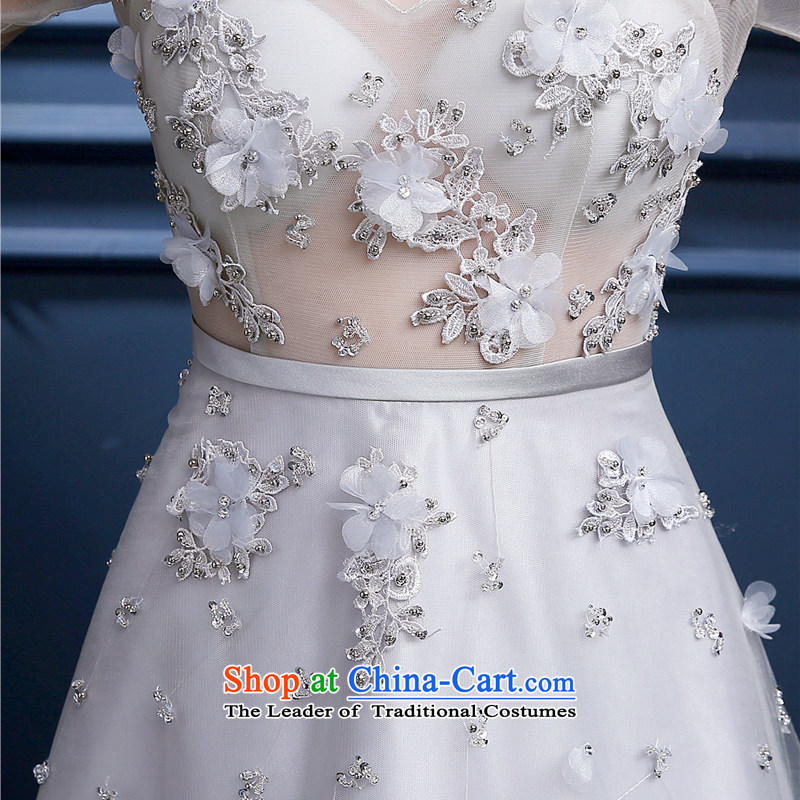(Heung-lun's health big temperament birthday dress in the skirt cuff sexy fluoroscopy advanced in gray long gown bride services Annual Dinner of toasting champagne evening dress Aaron scent, L, gray advanced, , , , shopping on the Internet