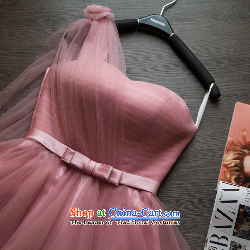 Time bridesmaid dresses Syrian 2015 new bridesmaid services for autumn and winter short video thin bows Service, Bridal bridesmaid sister skirt dress in bare pink XXL, time Syrian shopping on the Internet has been pressed.