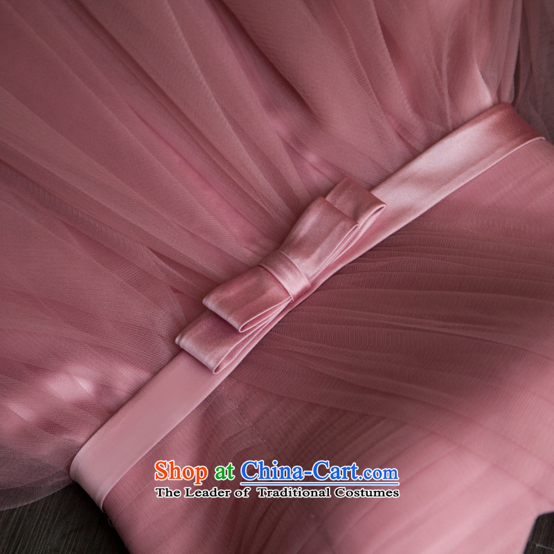 Time bridesmaid dresses Syrian 2015 new bridesmaid services for autumn and winter short video thin bows Service, Bridal bridesmaid sister skirt dress in bare pink XXL, time Syrian shopping on the Internet has been pressed.