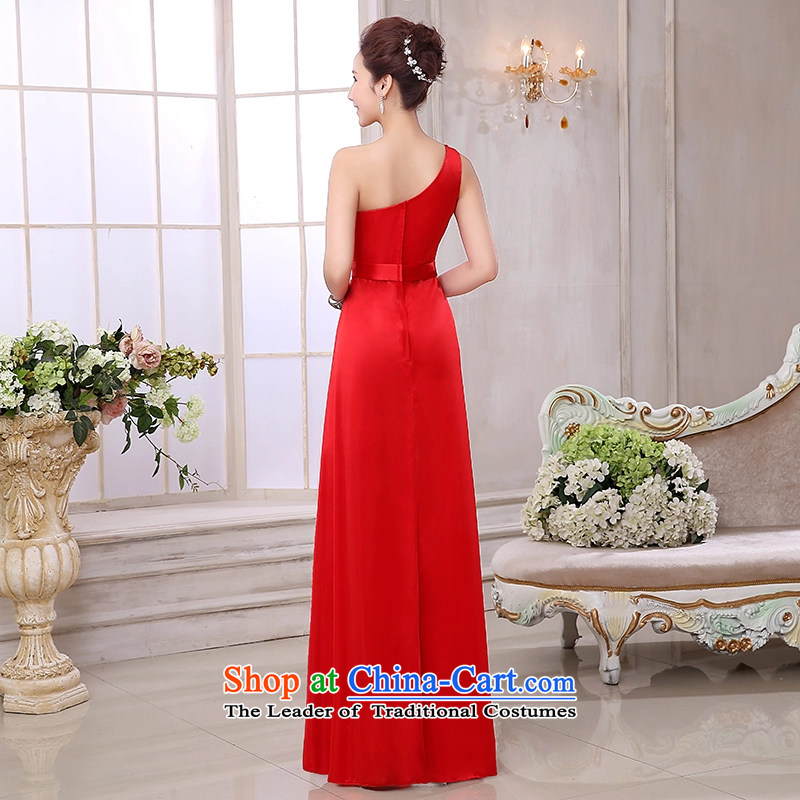 Time Syrian brides fall 2015 evening dress uniform stylish bridesmaid bows services shoulder embroidery hosted a banquet to long red dress M Time Syrian shopping on the Internet has been pressed.