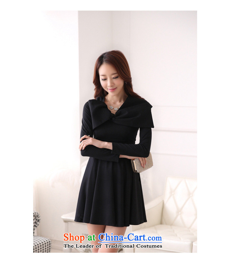 Load the autumn 2015 domain is the new big bow tie code Top Loin of long-sleeved gown dresses J2C150A018 black S picture, prices, brand platters! The elections are supplied in the national character of distribution, so action, buy now enjoy more preferential! As soon as possible.