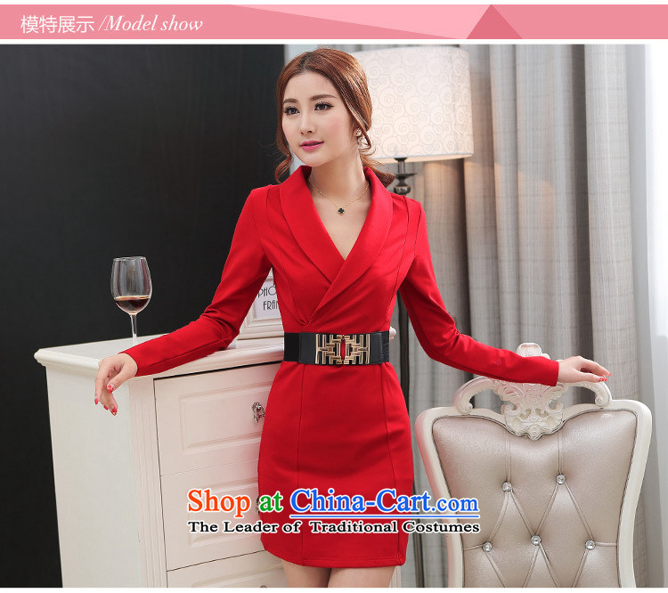 Load the autumn 2015 domain and the new long-sleeved package and dress thick ladies wear dresses D110-2C8705 RED M picture, prices, brand platters! The elections are supplied in the national character of distribution, so action, buy now enjoy more preferential! As soon as possible.
