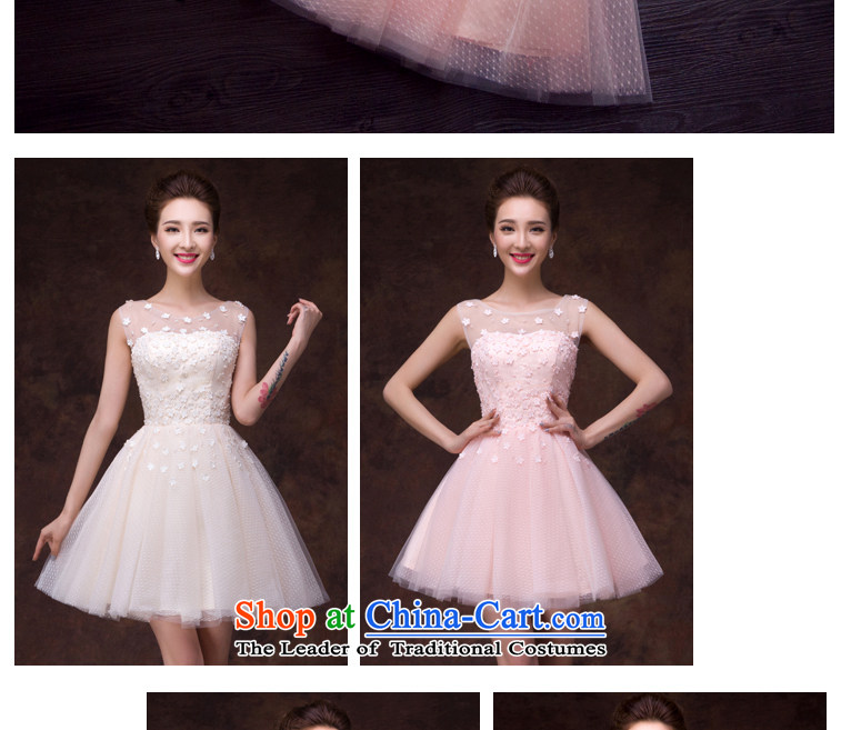 2015 new bride wedding dress Sau San Korean word stylish shoulder video in a small short thin dress banquet performances followed large Service Bridal evening dress pink M picture, prices, brand platters! The elections are supplied in the national character of distribution, so action, buy now enjoy more preferential! As soon as possible.