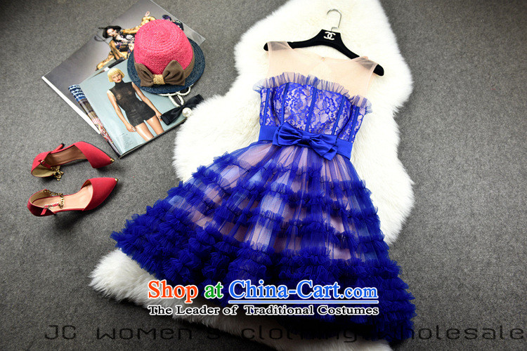 Hong new Korean apples *2015 version bride bridesmaid dinner dress skirt lace Foutune of laminate evening dresses dresses 7802 dark blue XL Photo, prices, brand platters! The elections are supplied in the national character of distribution, so action, buy now enjoy more preferential! As soon as possible.