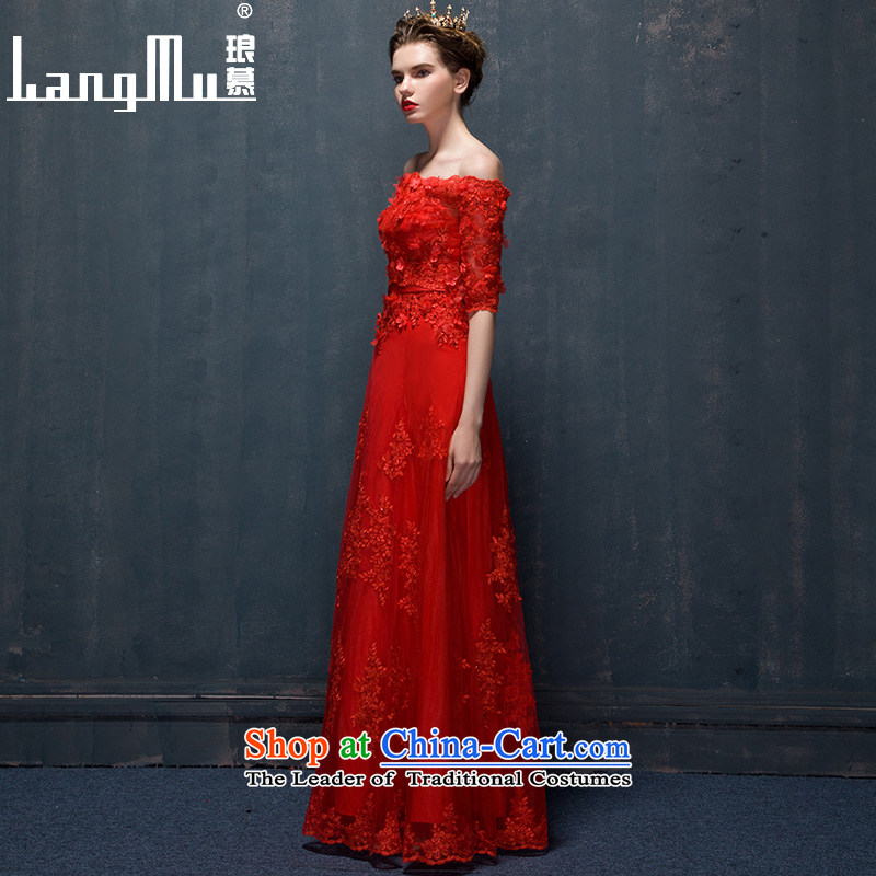 The new 2015 Luang dress marriages anointed chest bows services red banquet evening dress long chinese red vest, plus advanced customization, Luang in , , , shopping on the Internet