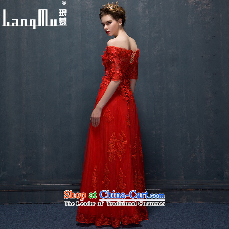 The new 2015 Luang dress marriages anointed chest bows services red banquet evening dress long chinese red vest, plus advanced customization, Luang in , , , shopping on the Internet
