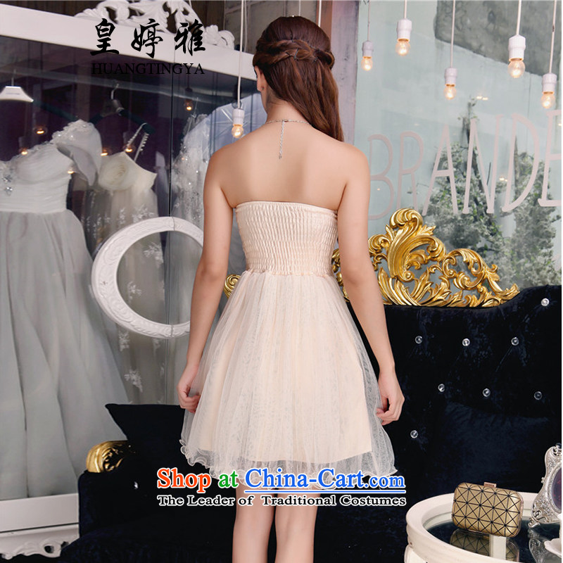 Wong Ting Nga dress dresses fall new bare shoulders lace bridesmaid service of autumn dresses pearl dress for Sau San Pink , L, not Ting Nga (HUANGTINGYA) , , , shopping on the Internet