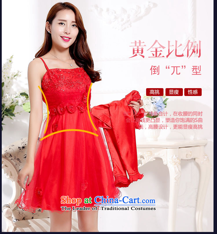 The buds of 2015 autumn and winter, New floral decorations straps gauze bon bon skirt wedding dress + short, lace small coat two kits dresses bows dress red XL Photo, prices, brand platters! The elections are supplied in the national character of distribution, so action, buy now enjoy more preferential! As soon as possible.