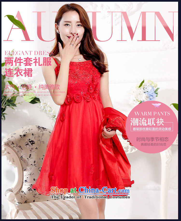 The buds of 2015 autumn and winter, New floral decorations straps gauze bon bon skirt wedding dress + short, lace small coat two kits dresses bows dress red XL Photo, prices, brand platters! The elections are supplied in the national character of distribution, so action, buy now enjoy more preferential! As soon as possible.