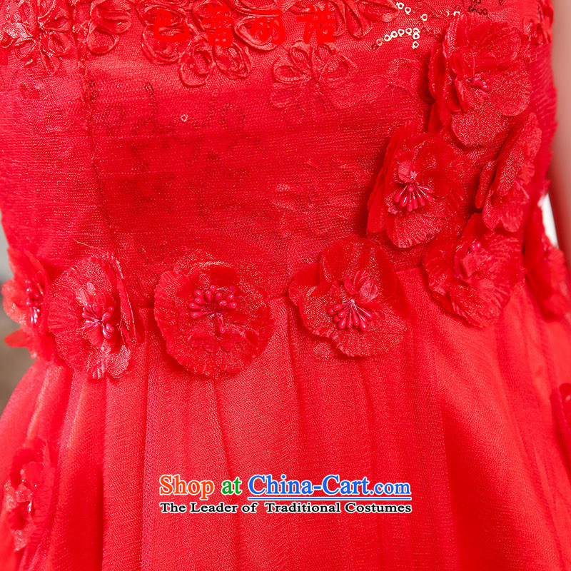 The buds of 2015 autumn and winter, New floral decorations straps gauze bon bon skirt wedding dress + short, lace small coat two kits dresses bows dress red XL, bar, the Lei Shopping on the Internet has been pressed.