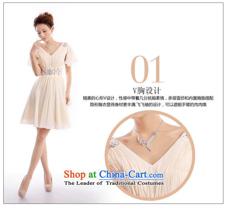 (Heung-lun's] compartment bridesmaid small in short, Sau San video dress thin evening dresses moderator betrothal a performance by students serving champagne color L picture, prices, brand platters! The elections are supplied in the national character of distribution, so action, buy now enjoy more preferential! As soon as possible.