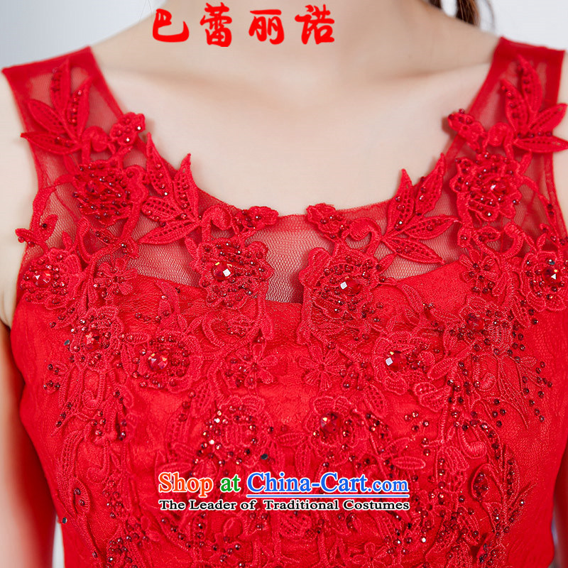 The buds of 2015 autumn and winter, the new bride with large round-neck collar sleeveless bon bon dresses two kits bows dress back to the door to the red bar Lei Li Nokia XXL, shopping on the Internet has been pressed.
