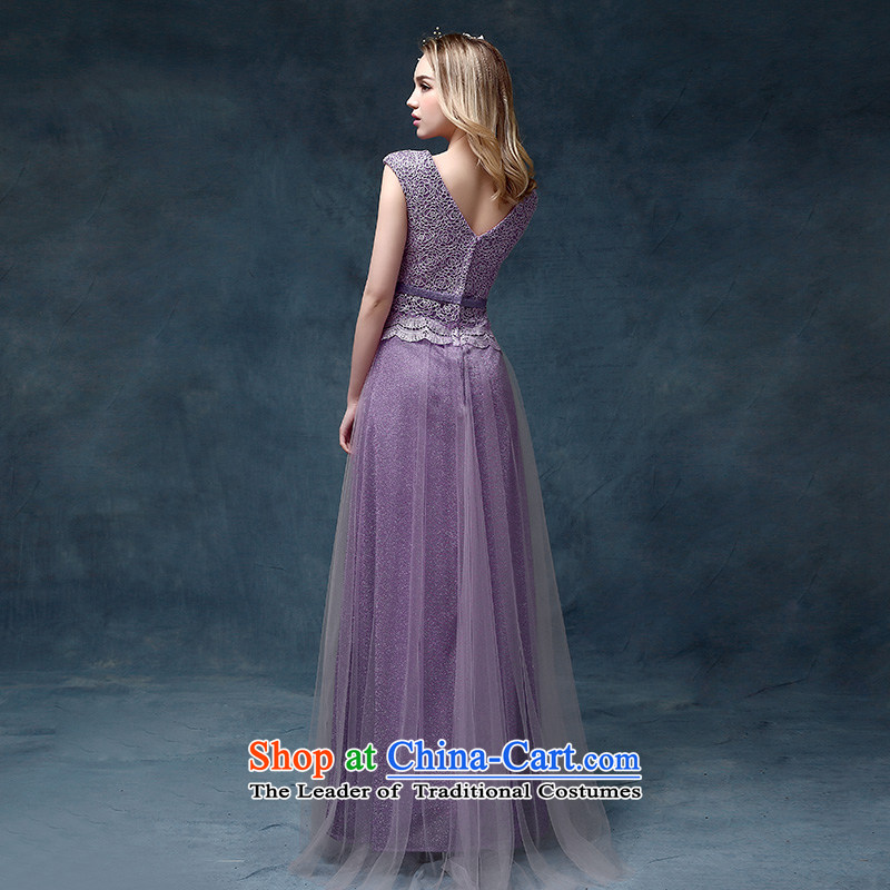 According to Lin Sha 2015 new shoulders V-Neck lace upscale dinner dress bride bows services long marriage evening dresses purple tailored customer service, in accordance with the Advisory Lin Sha , , , shopping on the Internet