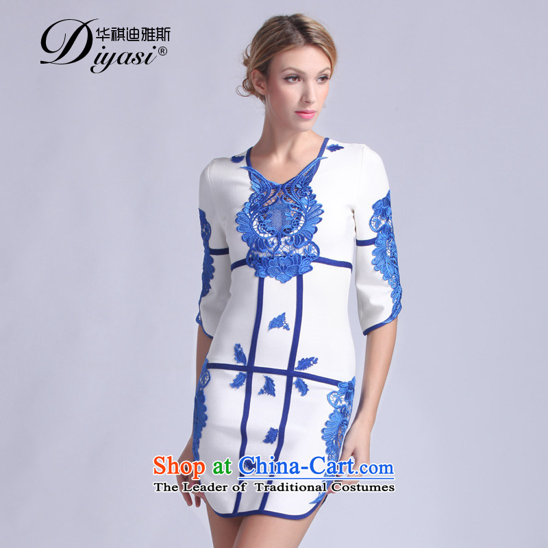 2015 Original innovation, ethnic dress in shape and sexy package and bandages dresses & Gatherings Show Appointment white XS, Wah Kee Avandia, , , , shopping on the Internet