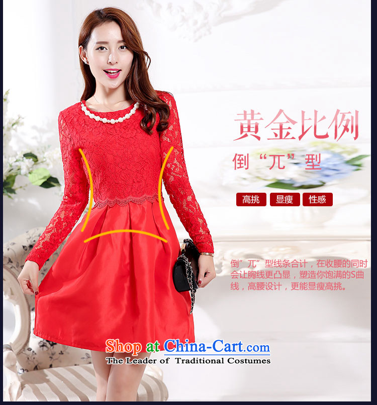 Cover Story new Korean sweet betrothal dresses 2015 Spring/Summer engraving lace long-sleeved wedding dresses marriage bows small red M picture, prices, brand platters! The elections are supplied in the national character of distribution, so action, buy now enjoy more preferential! As soon as possible.