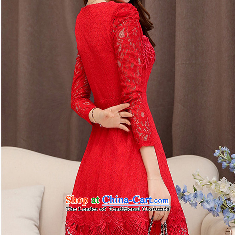 Calls upon the new boxed autumn 2015 bridal dresses marriage dresses lace red short, bows to dress evening dress wedding dress XXL, called upon.... red shopping on the Internet