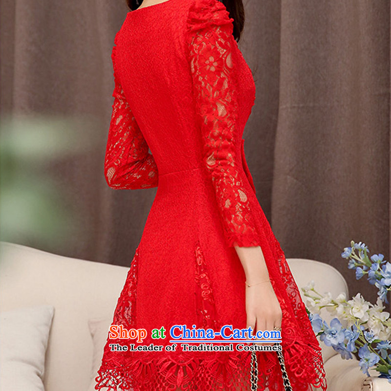 Calls upon the autumn 2015 new minimalist Foutune of Sau San video thin the lift mast to Ms. elegant wedding dresses dress bride services called for a drink red XXL, called , , , shopping on the Internet
