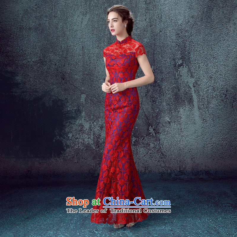 According to Lin Sha 2015 new bride qipao gown marriage bows services red collar embroidery long of Chinese Dress autumn red tailored customer service, in accordance with the Advisory Lin Sha , , , shopping on the Internet