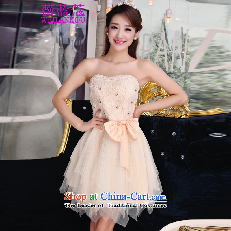 Ms Audrey EU blue autumn 2015 Korean Coe new products covered shoulders stylish lace dresses temperament Sau San booking pearl pink dresses , L, Ms Audrey Eu Blue Coe (WEILANKOU) , , , shopping on the Internet