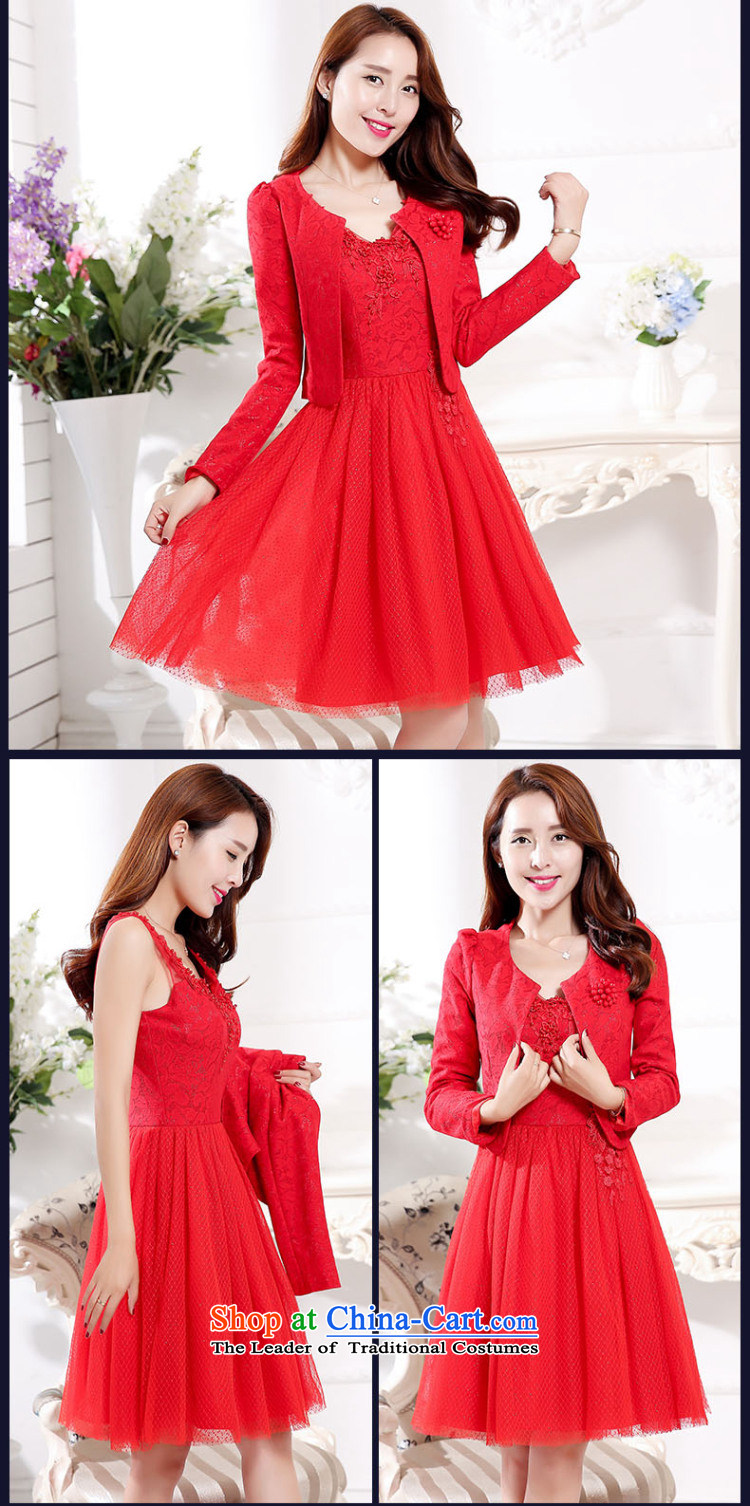 Cover Story autumn) dress dresses kit V-Neck retro lace bows small red dress banquet with two-piece bride bows dress red XL Photo, prices, brand platters! The elections are supplied in the national character of distribution, so action, buy now enjoy more preferential! As soon as possible.