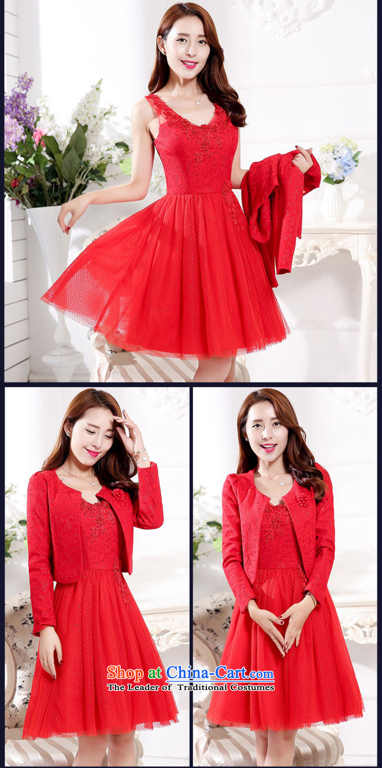 Cover Story autumn) dress dresses kit V-Neck retro lace bows small red dress banquet with two-piece bride bows dress red XL Photo, prices, brand platters! The elections are supplied in the national character of distribution, so action, buy now enjoy more preferential! As soon as possible.