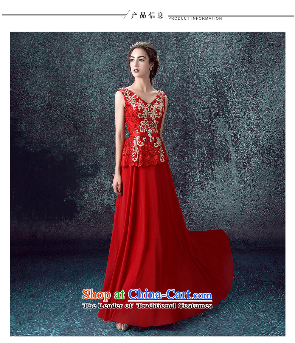 According to Lin Sha shoulders marriages bows Services Red Dress crowsfoot 2015 New banquet dress dresses autumn red tailored consulting customer service pictures, prices, brand platters! The elections are supplied in the national character of distribution, so action, buy now enjoy more preferential! As soon as possible.