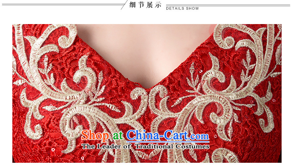 According to Lin Sha shoulders marriages bows Services Red Dress crowsfoot 2015 New banquet dress dresses autumn red tailored consulting customer service pictures, prices, brand platters! The elections are supplied in the national character of distribution, so action, buy now enjoy more preferential! As soon as possible.