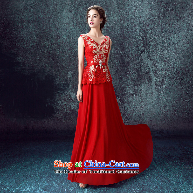 According to Lin Sha shoulders marriages bows Services Red Dress crowsfoot 2015 New banquet dress dresses autumn red tailored customer service, in accordance with the Advisory Lin Sha , , , shopping on the Internet
