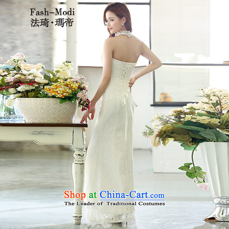 Law Chi Princess Royal new bride back door bows services betrothal lace back long) and sexy evening dresses Sau San dovetail bridesmaid services white S Law, Manasseh (qi fash-modi) , , , shopping on the Internet