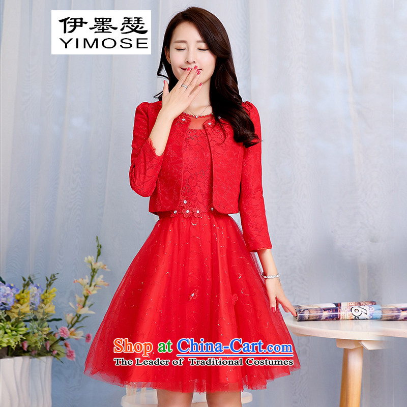 El ink Joseph bridesmaid dress Bridal Services marriage dress bows female dresses autumn wedding red red XXL, two kits of the cold war has been pressed shopping on the Internet