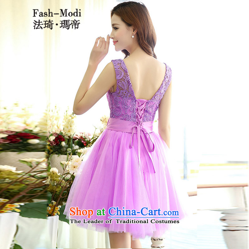 Law Chi Princess Royal 2015 new autumn wedding-dress bride back out the door in the Sau San serving drink long gown bare shoulders lace dresses banquet will purple XL, law, Manasseh (qi fash-modi) , , , shopping on the Internet