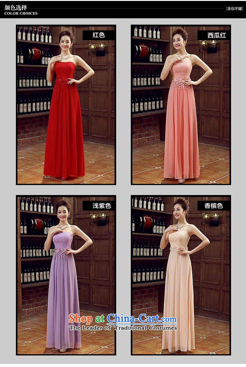 Non-you do not marry 2015 new stylish wedding dress wiping the chest long skirt ultra-thin lace toasting champagne video services bridesmaid to Sau San services engraving strap dresses large red S picture, prices, brand platters! The elections are supplied in the national character of distribution, so action, buy now enjoy more preferential! As soon as possible.