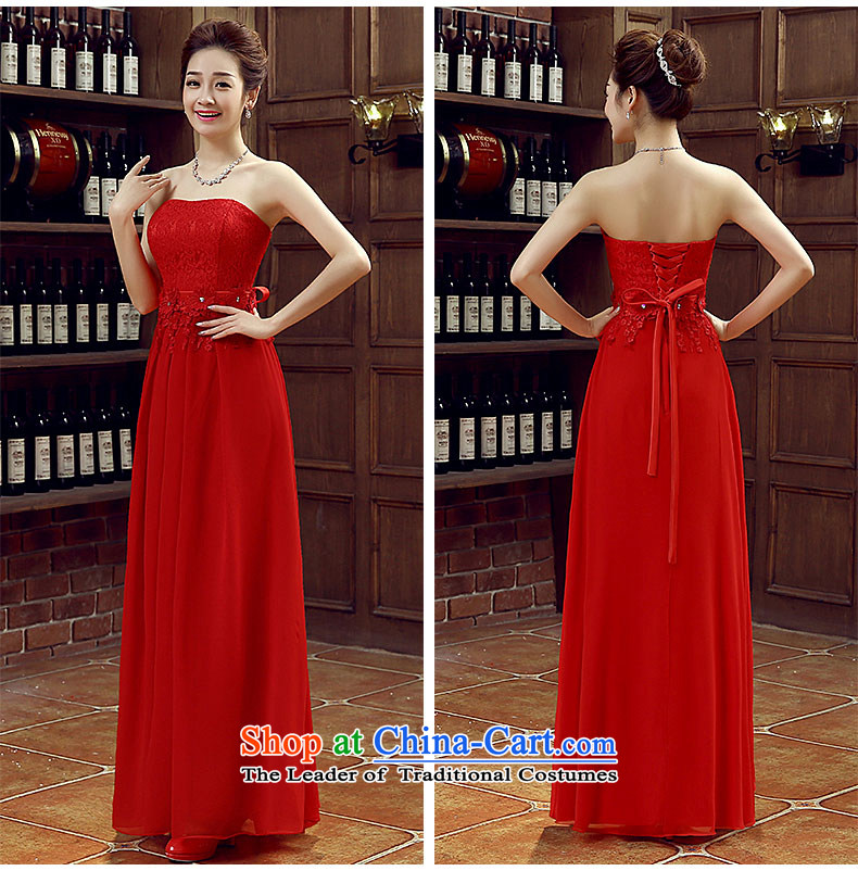 Non-you do not marry 2015 new stylish wedding dress wiping the chest long skirt ultra-thin lace toasting champagne video services bridesmaid to Sau San services engraving strap dresses large red S picture, prices, brand platters! The elections are supplied in the national character of distribution, so action, buy now enjoy more preferential! As soon as possible.