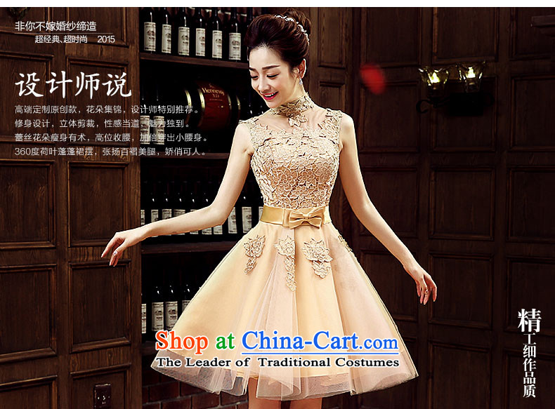 Non-you do not marry 2015 new drink water-soluble blossoms population services dresses and sexy beauty wedding dress bow tie foutune bridesmaid services gauze dresses champagne color  M picture, prices, brand platters! The elections are supplied in the national character of distribution, so action, buy now enjoy more preferential! As soon as possible.