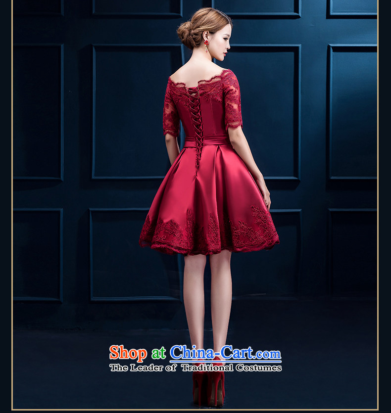 2015 Summer Wine red marriages bows to lace 7 short-sleeved) wedding dinner evening dresses female RED M picture, prices, brand platters! The elections are supplied in the national character of distribution, so action, buy now enjoy more preferential! As soon as possible.