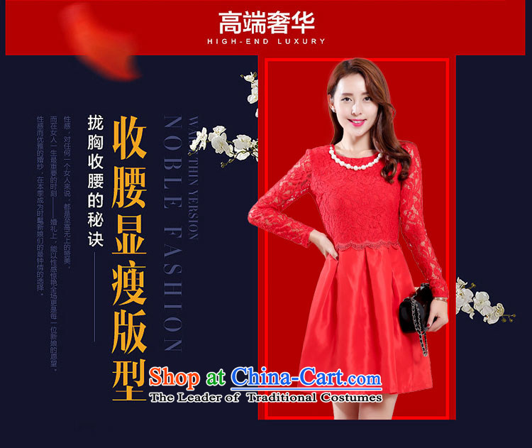 Cover Story in spring and autumn 2015 replacing long-sleeved female lace dresses toasters evening dresses large red bride back to door onto Red XXL toasting champagne served picture, prices, brand platters! The elections are supplied in the national character of distribution, so action, buy now enjoy more preferential! As soon as possible.