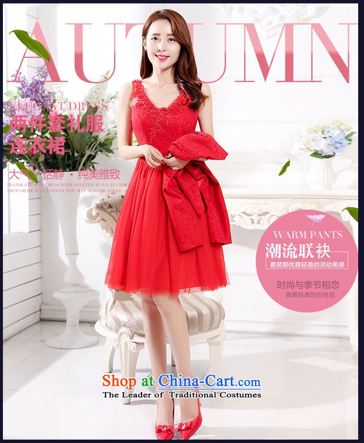 Cover Story of autumn and winter marriages evening dresses wedding bows Services Red Dress two kits back door onto bridesmaid services RED M picture, prices, brand platters! The elections are supplied in the national character of distribution, so action, buy now enjoy more preferential! As soon as possible.