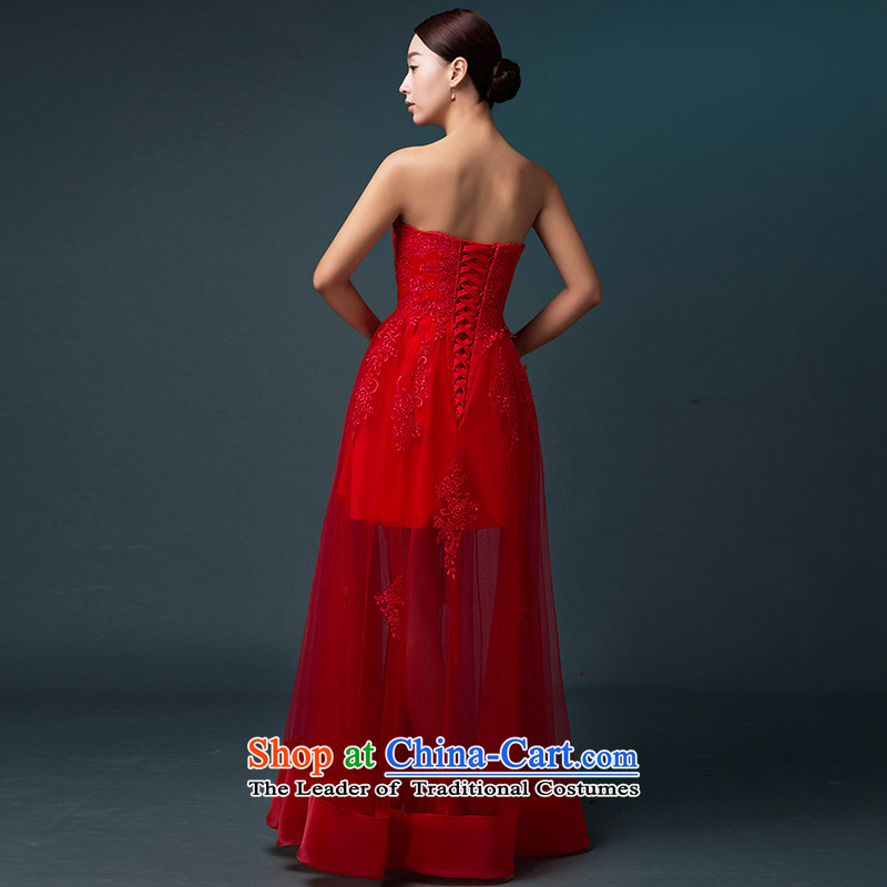 Hillo Lisa (XILUOSHA) Bride dresses and chest service banquet marriage bows evening dresses long 2015 new autumn wedding dresses long red M HILLO Lisa (XILUOSHA) , , , shopping on the Internet