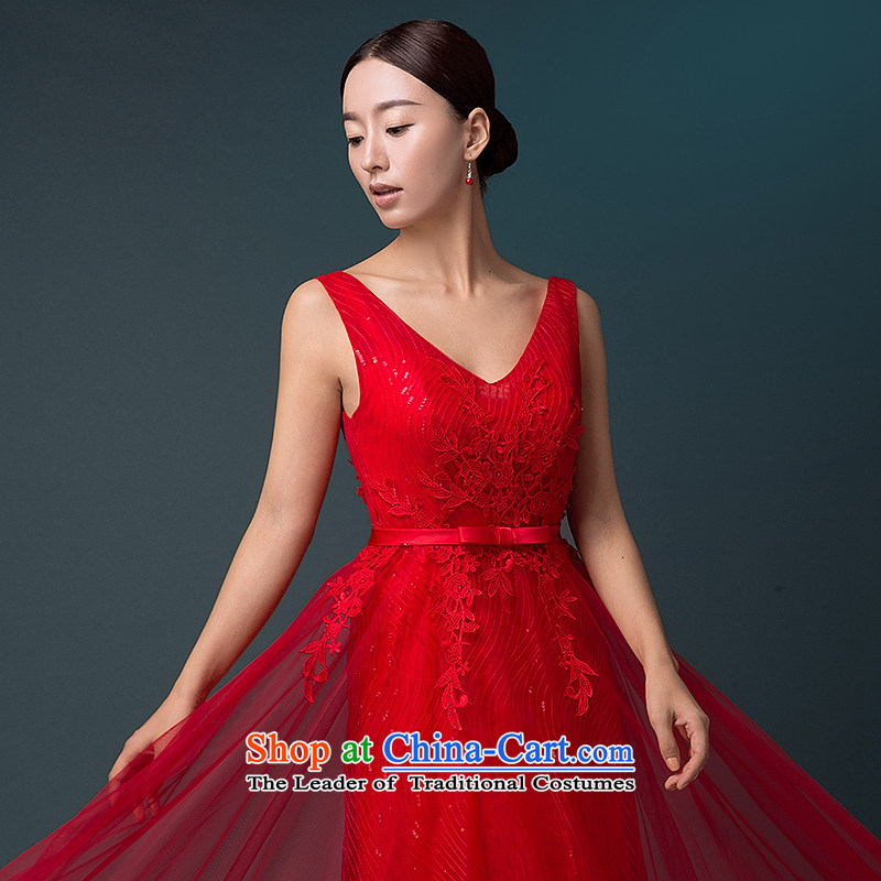 Hillo Lisa (XILUOSHA) Wedding dress red bows services 2015 new autumn bows dress shoulders stylish banquet evening dress long red s hillo Lisa (XILUOSHA) , , , shopping on the Internet