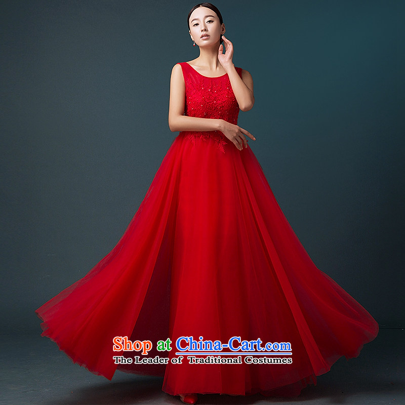 Hillo XILUOSHA Lisa (bride dress red marriage) bows stylish banquet dinner dress uniform long evening dress autumn 2015 new red , L HILLO Lisa (XILUOSHA) , , , shopping on the Internet