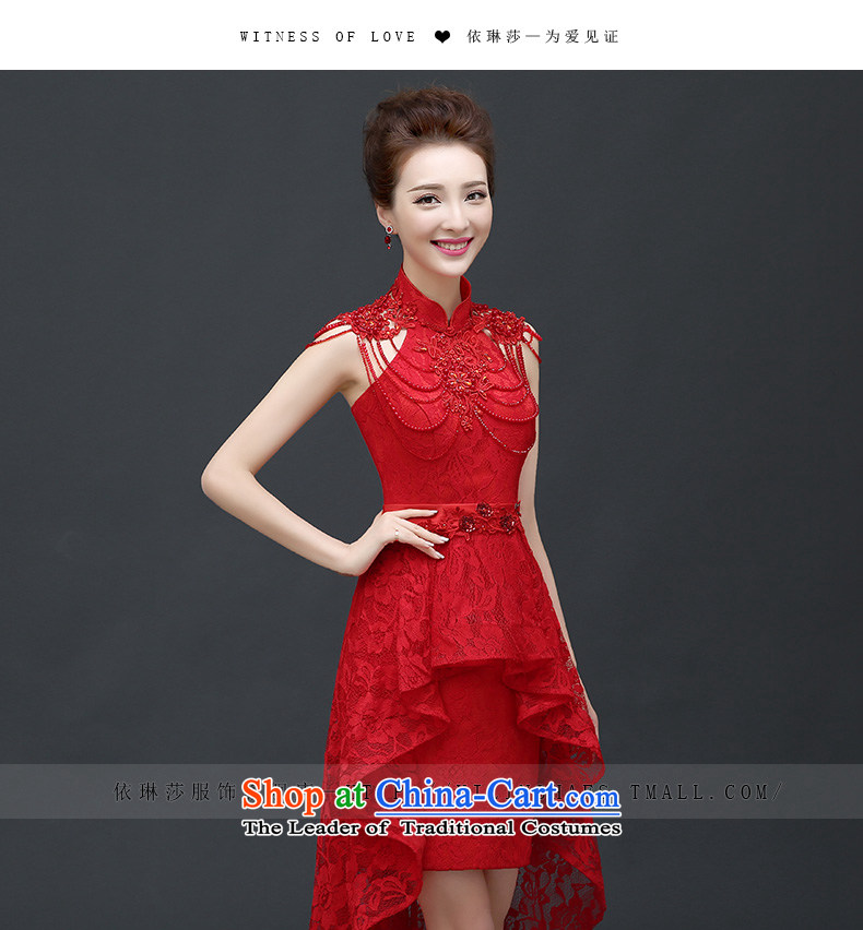 According to Lin Sha 2015 new bride front stub long after the marriage services long video transmitted the word thin red dress shoulder female red tailored consulting customer service picture, prices, brand platters! The elections are supplied in the national character of distribution, so action, buy now enjoy more preferential! As soon as possible.